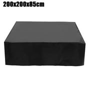 CHENGSI for Square Hot Tub Cover Waterproof Spa Cap Protective Guard Anti-UV Heat-Resistant Outdoor Furniture Cover with Spring Stoppers 200*200*85cm